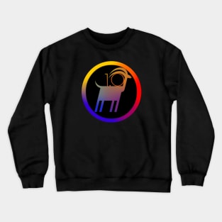 Antelope 1.0. Rainbow and black Crewneck Sweatshirt